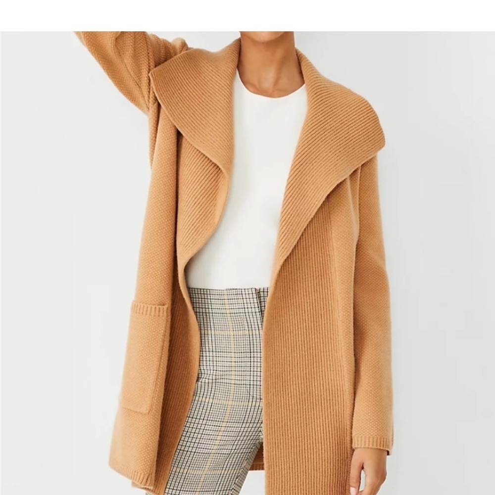 Ann Taylor seed stitched long cardigan/Coatigan